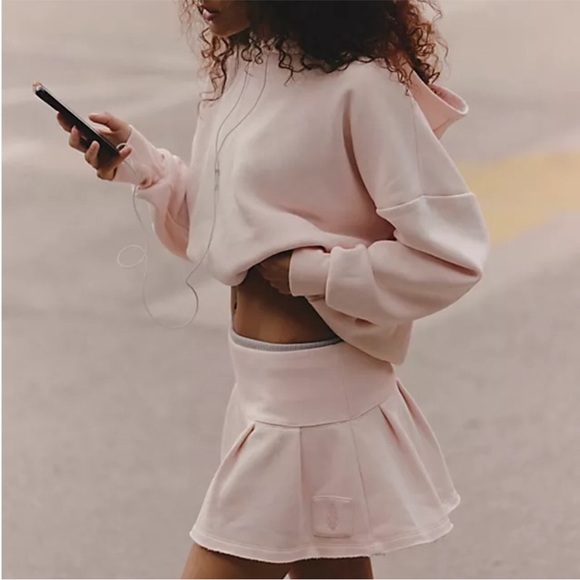 FP Movement by Free People Dresses & Skirts - FP Movement Sprint To The Finish Hoodie Miniskirt Set Ballet Slipper Pink Sz Med